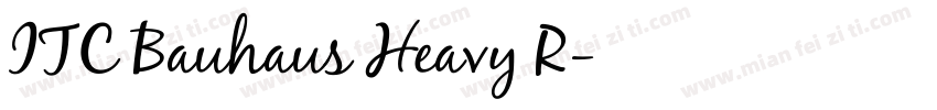 ITC Bauhaus Heavy R字体转换
